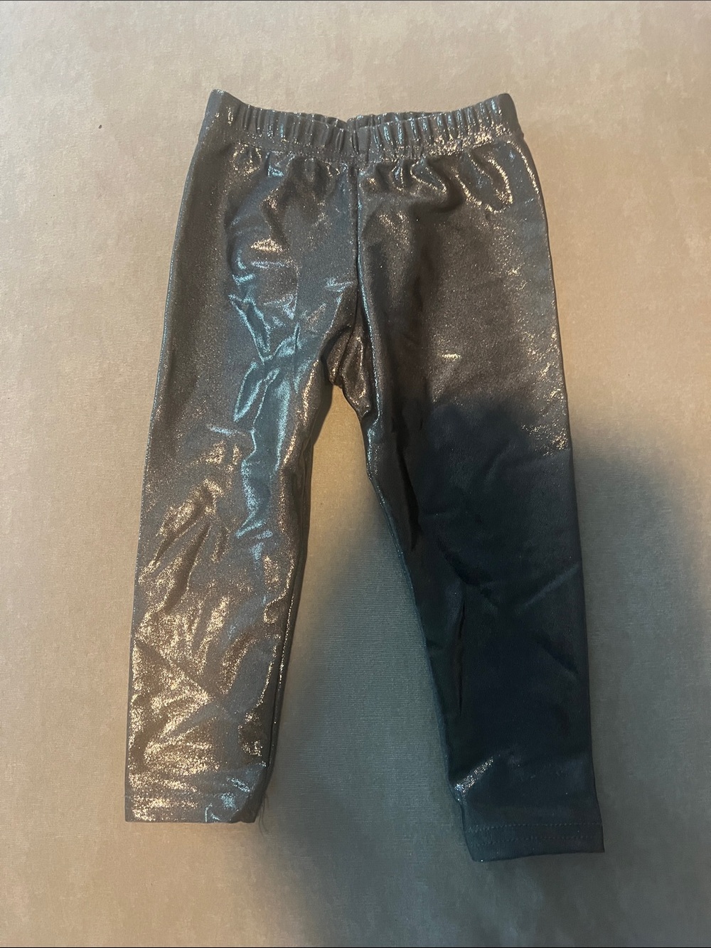 Dori Creations Girls Shimmery silver Leggings 18-24 months EUC